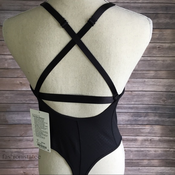 NWT BLACK LULULEMON EASY BODYSUIT MONOCHROMIC NULU - Picture 6 of 8